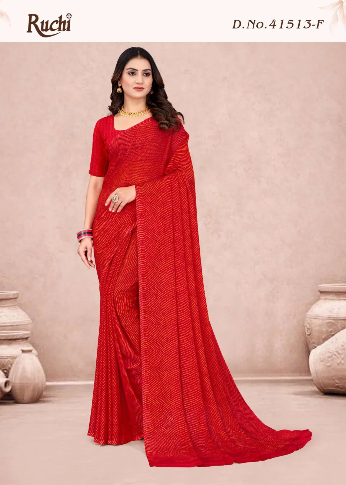 Star Chiffon Lehriya Vol 13 By Ruchi Chiffon Saree Orders In India